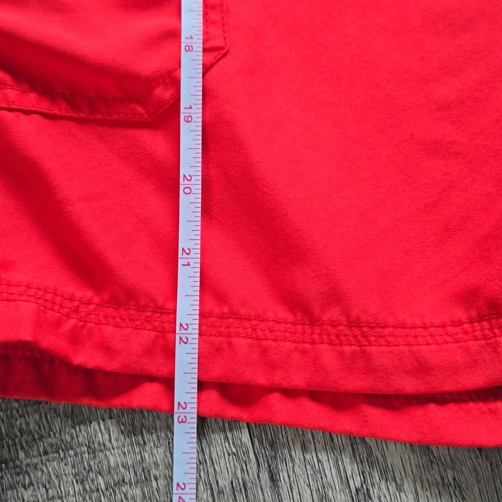 Nike 6.0 Mens Red Board Shorts Swim Trunks Size 38 Cargo Pocket Action Sports